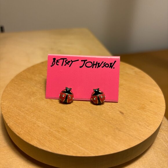 Betsey Johnson Ladybug Stud Earrings - Picture 2 of 7